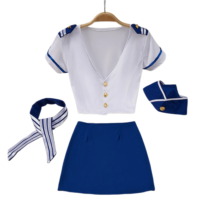 Dames sexy stewardess uniform  - Garter Belt Set recensie en prijs