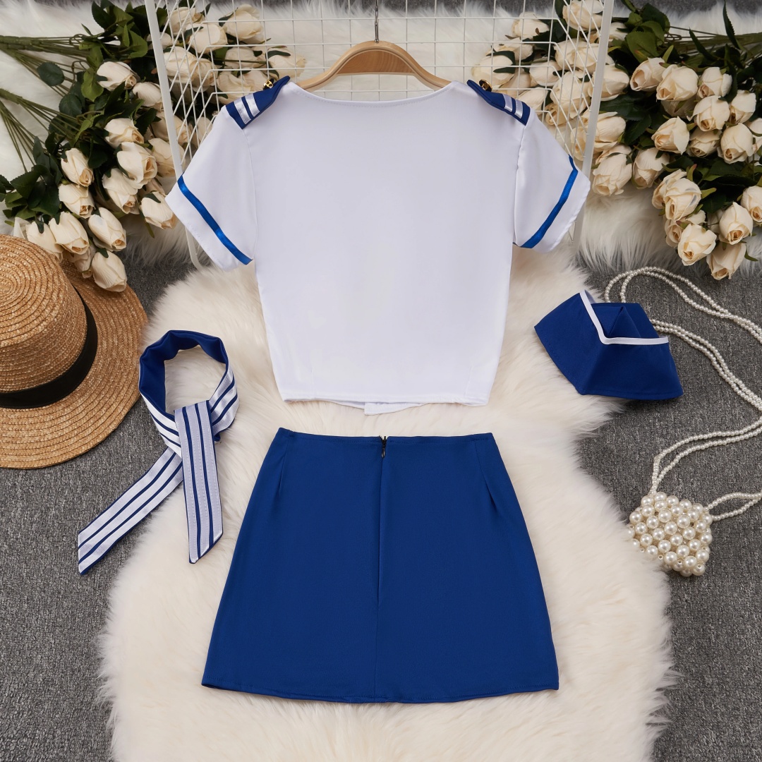 Dames sexy stewardess uniform  - Garter Belt Set recensie en prijs